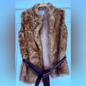 Armani Exchange Brown Teddy Jacket